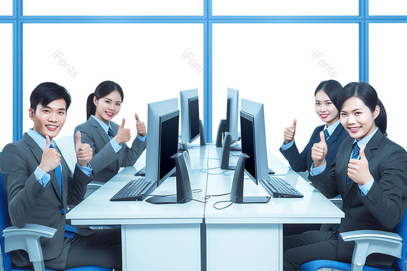 客服团队群体点赞集体照摄影实拍,高清,摄影图,摄影图片,图片大全,摄影图免费下载